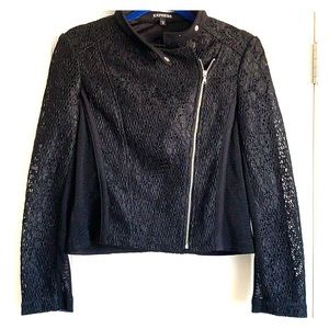 EXPRESS Lace/Mesh Motto Jacket